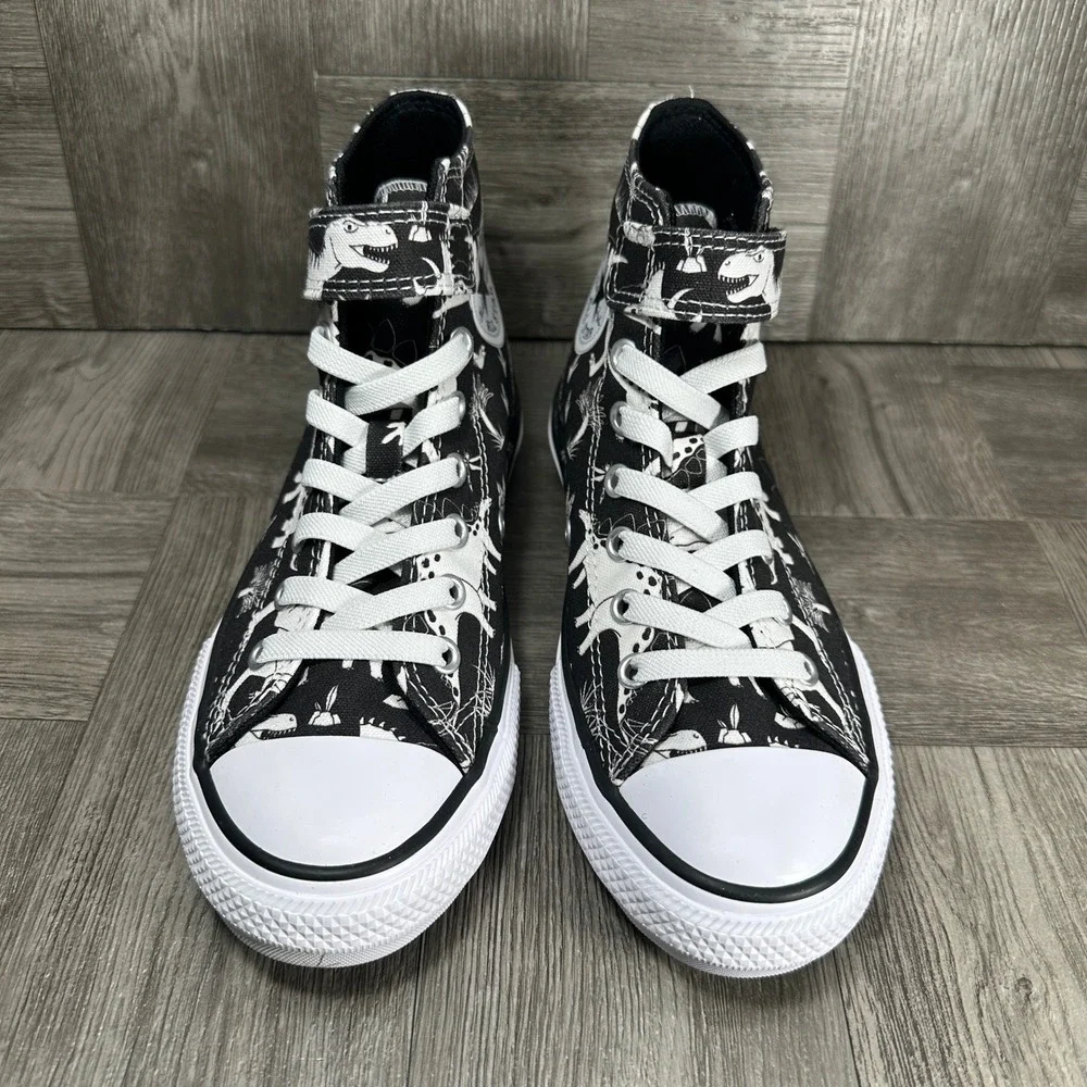 Converse Sneaker Dinoverse Kids 3 Black Dinosaur High Top A15064F NEW